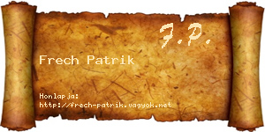 Frech Patrik névjegykártya