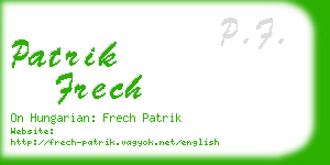 patrik frech business card